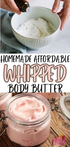 Scented Body Butter Recipe, Non Greasy Body Butter Recipe, Easy Body Butter Recipes, Diy Whipped Body Butter Recipe, Homemade Whipped Body Butter