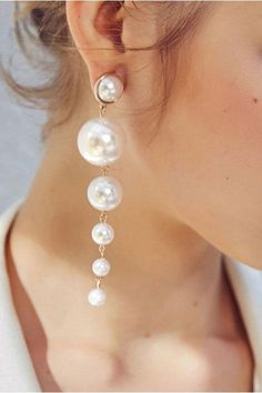 Pearl Pendant Earrings, White Bandage Dress, Long Pearl Earrings, Long Earring, Casual Earrings, Casual Jewelry, Pearl Earrings Dangle, Drop Pendant, Pearl Drop Earrings