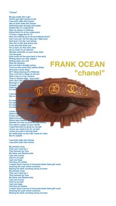 the front cover of frank ocean's chanel album, featuring an eye with gold circles