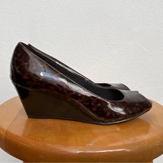 - Nwot - Size 6.5 - Tortoise Shell Peep Toe Wedge - Shiny Exterior - 2.5 Inch Heel Additional Measurements Available Upon Request. No Trades. Offers Welcome! Cell Phone Holster, Phone Holster, 5 Inch Heels, Walker Boots, Fit N Flare Dress, Womens Shoes Wedges, Rain And Snow Boots, Boot Sandals, Tortoise Shell