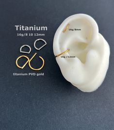 an earring is shown with the measurements for it