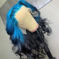 Future Hairstyles, Color Wigs, Wig Collection, Wig Colors, Wig Ideas, Blue Wig, Hair Tape