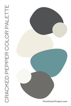 an abstract poster with black, white and blue circles in the shape of three different shapes