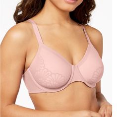 Bali Bra 36c Womens Pink Beauty Multi Lift Zone & Smoothing Underwire Df6563 Condition: New With Tag Brand: Bali Msrp: $44 Size: 36c Color: Hush Pink Fully Adjustable Straps Double Hook-And-Eye Back Closure 360% Smoothing Moderate Coverage Underwire, 2-Ply Cups Feature Built-In Fusion Technology For Natural Lift And Support Imported Baldf6563 Feminine Full Coverage Bra For Spring, Feminine Full Coverage Spring Bra, Full Cup Bra With Moderate Coverage, Bali Bra, Bali Bras, Pink Lace Bra, Art Deco Print, Convertible Bra, Printed Bras