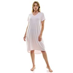 Sleep in total comfort when you wear this airy Women's Jaclyn Inc. V-Neck Sleepshirt. Click on this INTIMATES & SLEEPWEAR GUIDE to find the perfect fit and more! Sleep in total comfort when you wear this airy Women's Jaclyn Inc. V-Neck Sleepshirt. Click on this INTIMATES & SLEEPWEAR GUIDE to find the perfect fit and more! FEATURES Soft, comfortable, lightweight construction 2 pockets at the side seam by the hips Straight hem Short sleeves V-neckFIT & SIZING Relaxed loose fit 39-in. length from s Relaxed Fit V-neck Sleepwear, Casual White V-neck Nightgown, Casual V-neck Sleepwear For Lounging, Comfortable V-neck Sleepwear For Relaxation, V-neck Relaxed Fit Sleepwear For Lounging, Casual V-neck Nightgown For Lounging, White V-neck Casual Nightgown, Comfortable V-neck Spring Sleepwear, Solid V-neck Sleepwear For Summer