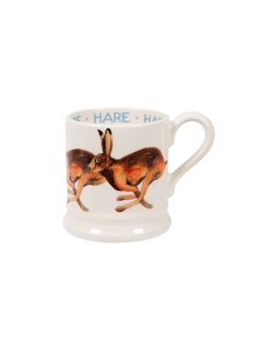 Emma Bridgewater Small Creatures Hare Half Pint Mug Weston Table Small Creatures, Grill Light, Half Pint, Emma Bridgewater, Modern Life, Cocoa, Ceramic Mug, Tea Pots, England