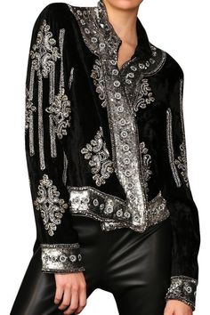 Kyle-Richard-Designer-Women-Jacket-In-Black Black Sequin Jacket, Sequin Coats, Velvet Cardigan, Women Blazer, Sequin Blazer, Embellished Jacket, Sequin Jacket, Vintage Cardigan, Fresh Look