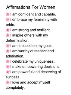 an affirmations for women poem with pink flowers