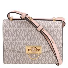 Michael Kors Ladies Crossbody. SKU: 32F0G1HC0B-173. Barcode: 194900565025. Size: 7.5" W x 5.5"H x 3"D. Michael Kors Ladies Hendrix Extra-small Logo Convertible Crossbody Bag. A Michael Kors crossbody in logo-print canvas featuring a gold-tone hardware, exterior back slip pocket, 3 interior card slots and a back slip pocket. 69% coated canvas/17% polyester/13% cotton/1% polyurethane. Convertible Crossbody Bag, Michael Kors Crossbody, Buy Watches, Hendrix, Handbags Michael Kors, Giorgio Armani, Soft Pink, Convertible, 3 D