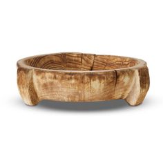 a wooden bowl that is made out of wood