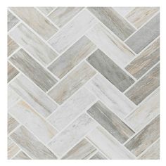 a white and grey herringle tile pattern