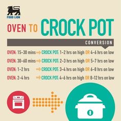 an advertisement for the oven to crock pot convention, with instructions on how to use it