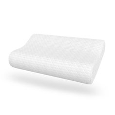 the memory pillow is made from foam and has a zippered cover on it's side