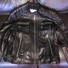 Michael Kors Super Soft Leather Biker Jacket. Also Worn Cpl Times. Leather Biker Jacket, Michael Kors Black, Leather Jackets, Biker Jacket, Soft Leather, Michael Kors, Jackets & Coats, Leather Jacket, Jackets For Women