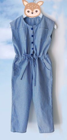 This  jumpsuit is a casual garment that will please all body shapes.  modern and timeless at once, can be worn with small sneakers for a casual look drawstring at waist and patch pocket  machine washable  clothes are designed and made in south of france Striped Cotton Jumpsuits And Rompers For Spring, Spring Striped Cotton Jumpsuits And Rompers, Casual Summer Jumpsuits And Rompers With Vertical Stripes, Striped Cotton Overall Jumpsuits And Rompers, Jumpsuit Pants, Overall Jumpsuit, Pants Summer, Summer Girl, Baby Pants