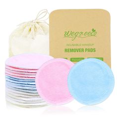 PRICES MAY VARY. Face Cleansing Pads Package: 16 Pc Bamboo makeup remover pads with 3 Bright color, and 1 laundry bag in one Pack. So some face pads cleansing can be in the wash while you use the others cleansing pads. These 16 makeup remover pads are equivalent to 2000 disposable face cleaning pads. Remain Soft & Clean Face: Wegreeco make up remover pads are super fluffy and soft. The cleansing pads for face are great to remove makeup, sunscreen, cosmetics out without any discomfort. It can be Dog Tear Stains, Makeup Remover Pad, Bamboo Makeup, Expensive Makeup, Cotton Rounds, Removing Makeup, Belly Wrap, Cleansing Pads, Makeup Remover Pads