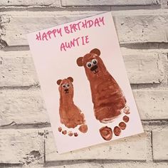 a birthday card with two bears on it