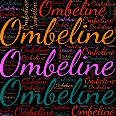 the word online on a black background with other words in multicolored font photo