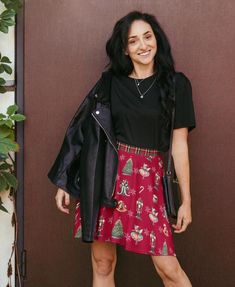 Women's red Nutcracker skirt. This comfy festive skirt is perfect for the Holiday season.  Comes in adult sizes XS up to 3XL.  The soft fabric and flared cut of this skater skirt are just a few of the reasons why it's bound to become a favorite in your wardrobe. The flattering silhouette looks great on any body type, and thanks to the elastic waistband, you'll feel extra comfy. * 82% polyester, 18% spandex * Fabric weight: 6.78 oz/yd² (230 g/m²) (weight may vary by 5%) * Smooth fabric * Mid-thigh length * Elastic waistband * Overlock seams, coverstitch hemline * Blank product components in the US and Mexico sourced from China * Blank product components in the EU sourced from China and Lithuania This product is made especially for you as soon as you place an order, which is why it takes us Skirt Holiday Outfit, Red Nutcracker, Holiday Outfit, Nutcracker, Spandex Fabric, Holiday Outfits, Lady In Red, Skater Skirt, Halloween Shopping