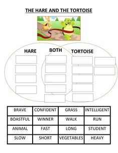 the turtle and the tortoise worksheet is shown in this graphic diagram