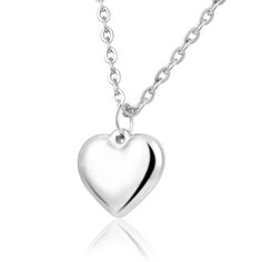 PRICES MAY VARY. Fashionable and trendy necklace: This simple and stylish heart pendant chains necklace is a elegant accessory for women or girls. Made of high-quality stainless steel, its durable and long-lasting. Specification: 3mm wide chain with a total length of 60cm. The stainless steel heart-shaped pendant is approximately 1.9 cm long and 2cm wide. Only 15 grams in weight, it's lightweight and comfortable to wear. Crafted with attention to detail, this necklace is perfect for everyday wea Stainless Steel Clavicle Chain Heart Necklace, Valentine's Day Gift Silver Chain Necklace, Cheap Heart-shaped Metal Chain Necklace, Valentine's Day Silver Chain Necklace With Heart Pendant, Valentine's Day Heart Pendant Silver Necklace, Cheap Heart-shaped Necklace With Silver Chain, Heart-shaped Metal Necklace With Silver Chain, Silver Heart-shaped Stainless Steel Necklace, Sterling Silver Nickel-free Heart Necklace For Valentine's Day