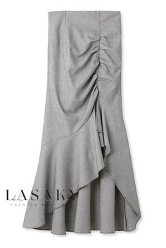 Lasaky - Chic Asymmetric Hem V-Neck Crop Top and Skirt Ensemble Crop Top And Skirt Set, Crop Top And Skirt, Chiffon Maxi Skirt, Princess Sleeves, Top And Skirt Set, Irregular Hem, Skirt Skirt, Chiffon Maxi, Top And Skirt