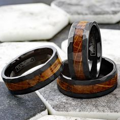 "\"Introducing Our 8mm Black Faceted Tungsten Carbide Men's Charred Whiskey Barrel Wood Wedding Band Ring - Uniquely Crafted for Rustic Elegance and Lasting Impressions! 🌟 Elevate your wedding style with our striking 8mm Black Faceted Tungsten Carbide Men's Charred Whiskey Barrel Wood Wedding Band Ring. Immerse yourself in the allure of rich history and modern design, encapsulated in a ring that embodies the perfect blend of rugged charm and timeless sophistication. 🥃 Meticulously crafted with Men Wedding Band, Wedding Ring For Men, Wedding Band Rings, Wood Wedding Ring, Wedding Bands For Him, Wood Wedding Band, Black Tungsten Rings, Tungsten Carbide Wedding Bands, Unique Wedding Ring