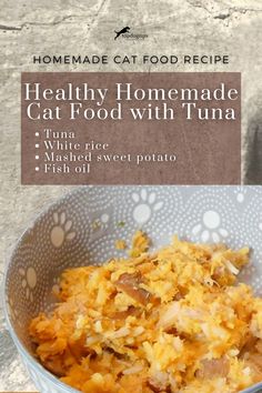 Healthy Homemade Cat Food with Tuna