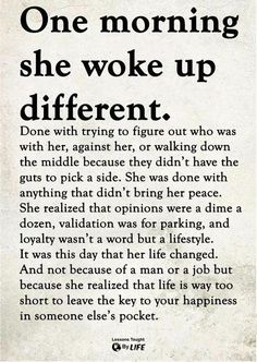 an old poster with the words one morning she woke up different