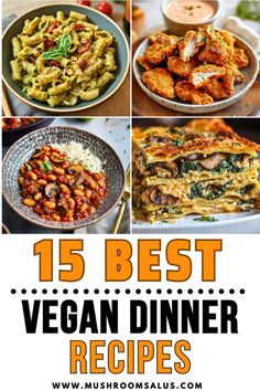 Looking for the best vegan dinner recipes? These 15 vegan recipes are perfect for healthy, easy, and dairy-free meals that are packed with flavor! From hearty meatless dinners to creative vegan dishes, these recipes will become your go-to for weeknight meals or special occasions. Save this pin now and try one tonight for a wholesome, delicious dinner! Best Vegan Dinner, Meatless Dinners, Vegan Ricotta, Traditional Lasagna, Vegan Lasagna, Vegan Mac And Cheese, Vegan Dinner