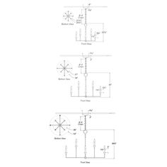 three diagrams showing different types of electrical equipment