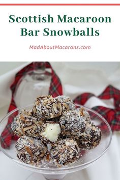 scottish macaroon bar snowballs on a plate