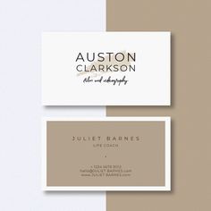 two business cards on top of each other