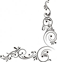 an ornate frame with swirls and leaves on it, in the shape of a letter l