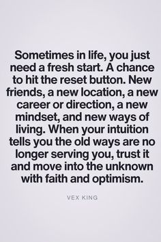 a quote that reads sometimes in life, you just need a fresh start