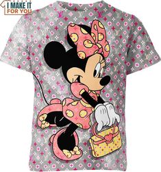 Minnie Mouse Louis Vuitton Gray Shirt Check more at https://imakeitforyou.com/product/minnie-mouse-louis-vuitton-gray-shirt/ Pokemon Gifts, Cartoon Gift, Movie Gift, Office Outfits Women