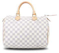 Your purchase of a Pre-Owned Designer Handbag will include an attached authentication tag, ensuring it has met the highest of standards and verifying its authenticity. All returns must include this authentication tag still attached to the item.  The Louis Vuitton Speedy 30 in Damier Azur is a timeless classic, originally designed for Audrey Hepburn. With its leather rolled top handles and engraved signature padlock, this stylish frame handbag is perfect for everyday use. From Louis Vuitton. Pre Owned Louis Vuitton, Louis Vuitton Speedy 30, Leather Roll, Speedy 30, Designer Handbag, Louis Vuitton Speedy, Audrey Hepburn, Timeless Classic, Fashion Handbags