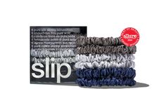 Upgrade your hair tie game. Designed to be anti crease, anti breakage. Traditional hair ties can tug on delicate hair which can lead to damage and breakage. Slip® scrunchies are made with slipsilk™, the same silk used in the award-winning slip® pure silk pillowcase. This set includes: 2 x navy, 2 x silver, 2 x charcoal skinny scrunchies. Made with slipsilk™ to be gentle on your delicate hair | 100% silk (exclusive of elastic). Maybelline Lip Liner, After Christmas Sales, Maybelline Lip, Kids Christmas Gifts, Celebrity Hair Stylist, Amazon Beauty Products, Silk Hair, Be Gentle, Moisturizer For Dry Skin