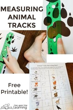 an animal themed printable worksheet for kids to learn how to measure the animals