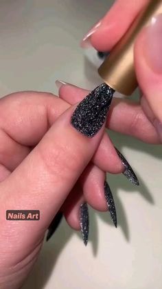 Nails Art Nail Art Paillette, Disco Nails, Black Nails With Glitter, Nails Yellow, Galaxy Nails, Nail Designs Glitter, Sparkly Nails, My Account