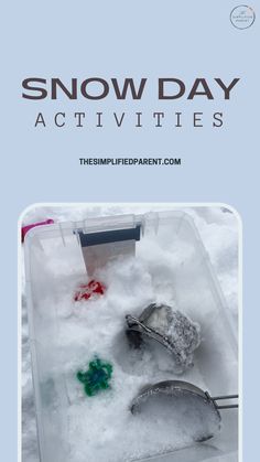 the snow day activities booklet is shown