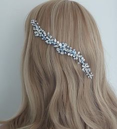 Blush Blue Light Blue Pearl Crystal Rhinestone Silver Wedding Bridal Side Hair Comb. PLEASE READ ITEM DESCRIPTION and SHOP POLICIES before placing your order, and contact me with any questions. HAIR COMB is approx.: 8.66 inches (22cm) long. LIGHT BLUE PEARL JEWELRY: https://www.etsy.com/shop/LanaChayka?ref=seller-platform-mcnav&search_query=light+blue+pearls HAIR ACCESSORIES SECTION: https://www.etsy.com/shop/LanaChayka?ref=seller-platform-mcnav§ion_id=22670998 This item is ready to ship This beautiful hair piece is perfect for weddings or special occasions such as  graduations, proms...or whatever you can imagine! Handmade hair comb, is made with Light Blue Blush Baby Blue color premium quality European pearls, and Rhodium Plated floral components with clear crystal rhinestones. PLEASE NO Blue Hair Piece, Bridal Side Hair, Blue Wedding Hair, Pearls Hair, Headpiece Wedding Hair, Blue Wedding Jewelry, Blue Hair Accessories, Blue Pearls, Side Hair