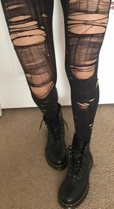 Ripped Stockings, Ripped Tights, Mesh Clothing, Stylish Socks, Sheer Tights, Grunge Goth, Tights Outfit, Alternative Outfits, Goth Fashion