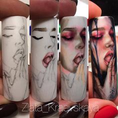 Nails Step By Step, Art Nail Designs, 2019 Nails, Pop Art Nails, Aqua Nails, Hand Makeup, Witchy Nails, Best Nails