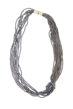 Our Knotted Chain Layered Statement Necklace gives a mixed-media look that adds a modern touch to your outfit. Finished with a magnetic closure, this gorgeous necklace has the added bonus of being effortless to fasten! Available in a beautiful array of colors. Size: 19" x 0.5" Magnetic Clasp Shades Of Gray Color, Silver Necklace Statement, Beaded Statement Necklace, Magnetic Clasp, Gorgeous Necklaces, Beaded Chain, Magnetic Closure, Necklace Set, Gold Jewelry