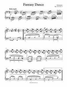 the sheet music for fantasy dance