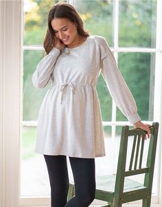 Cute, comfy & so easy to wear, our Grey Marl Sweatshirt Maternity & Nursing Tunic is an everyday essential - perfect for growing bumps. Maternity Work Wear, Maternity Shirt Dress, Breastfeeding Dress, Tu Clothing, Maternity Nursing Dress, Maternity Midi Dress, Sweatshirt Fabric, Nursing Dress, Womens Maternity