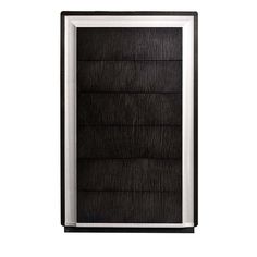 a black and white wall mounted cabinet