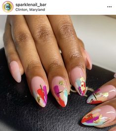 Nude Abstract Nails, Foiled Nails, Champagne Nails, Oval Nails Designs, Nails Bling, Abstract Nail, Sassy Nails, Gel Nails Diy, Polygel Nails