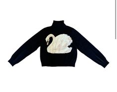 Swan Sweater, Ballet Class, Dolce E Gabbana, Jacquard Knit, Black Swan, Mode Inspiration, Favorite Child, Baggy Fits